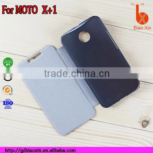 Yellow Hot pressing Leather wallet slot style moile phone case cover for motorola x