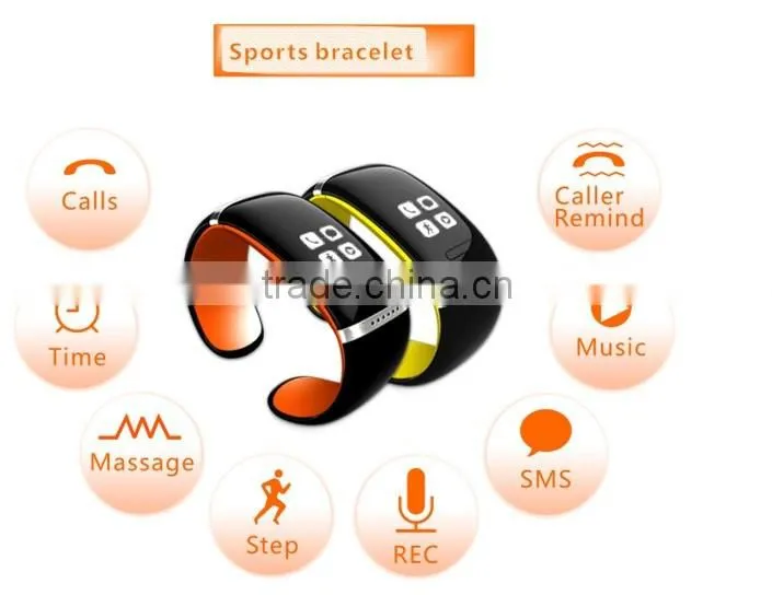 Fashion and Sport Fitness Bluetooth Sync Smart Bracelet L12S