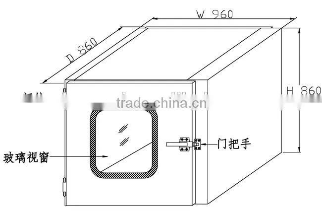 Laboratory clean transfer window,Cleanroom Medical Pass Box