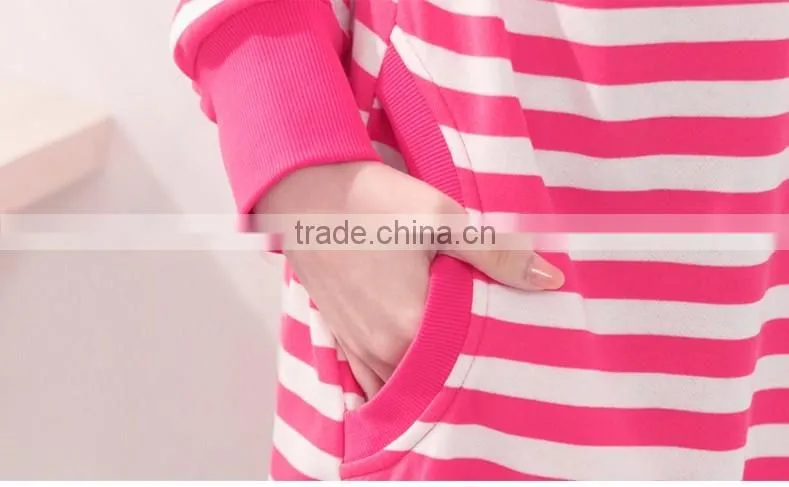 Long dress with Hoodie Breastfeeding clothes for Pregnant Women