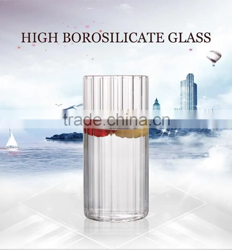 300ml handmade glassware borosilicate clear glass tea cups