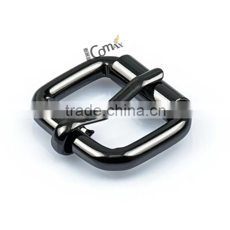 Metal shiny black belt pin buckle for strap