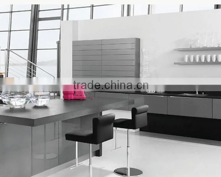 Kitchen cabinet high gloss lacquer and grey lacquer kitchen cabinet