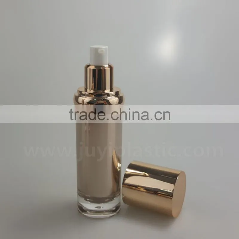 round shape cosmetic bottle and jars, acrylic bottle and face cream jars