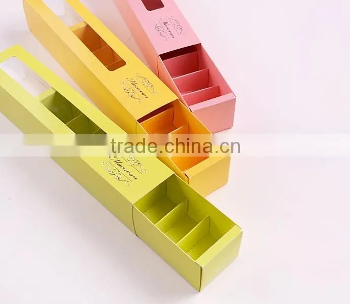 Drawer Shape Custom Paper Packing Macaron Box