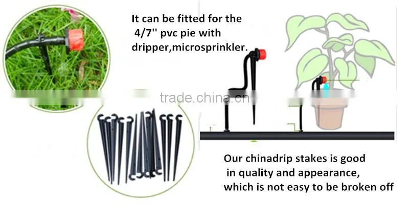 Irrigation Manufatucturer Stakes for 1/4" Tubing Hose Irrigation System