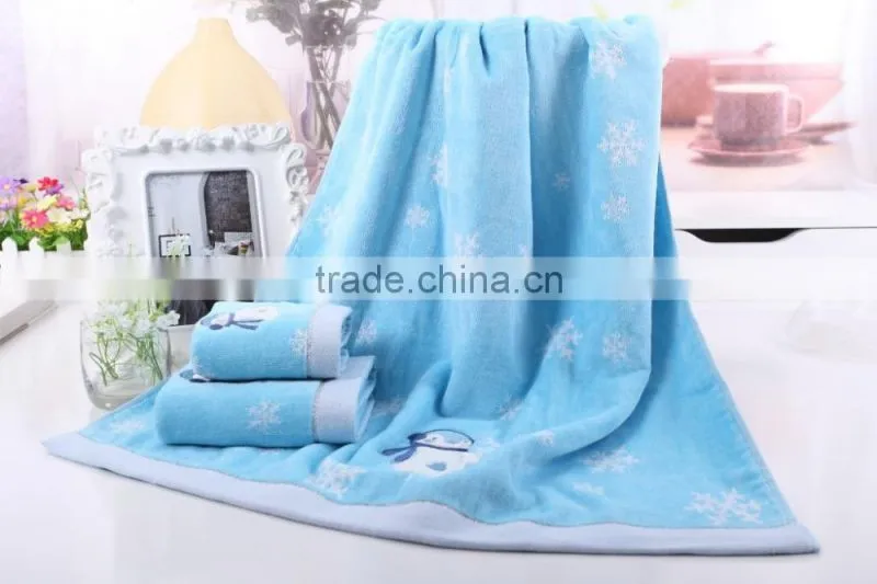 cotton embroidery santa bath towel set