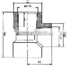 PVC Female Thread Reducing Tee F/F/F BS 4346