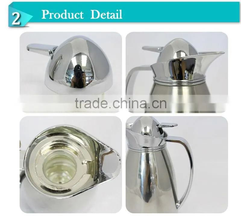 High quality glass inner vacuum coffee jug insulated water pot (JGUF-D)