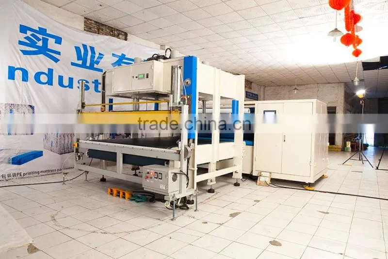 China NaiGu factory manufacturing high efficient automatic mattress compression and roll packing machine 17R