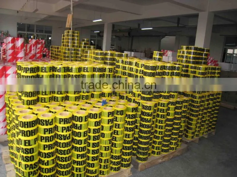 pe woven cloth yellow printable caution tape