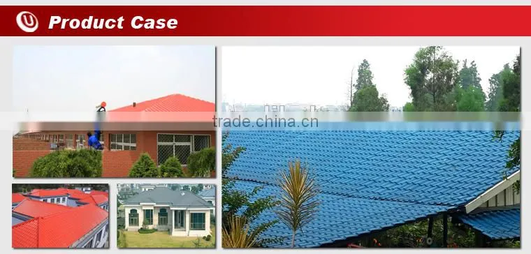 Lasting color plastic spanish style synthetic resin roof tile