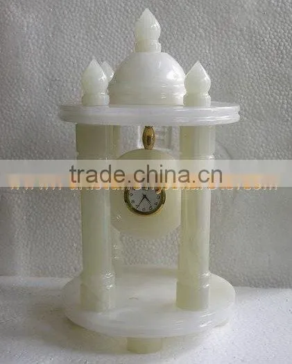 PAKISTAN SUPPLIER WHOLESALE New selling attractive style CLOCKS ONYX MARBLE HANDICRAFTS