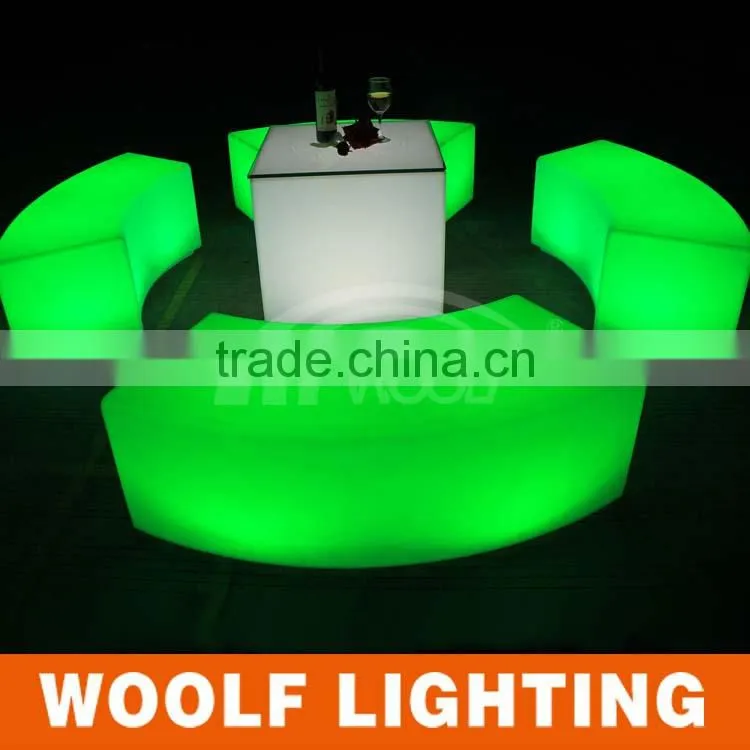 Hot Sale LED Curved chair Snake bar chairs for nightclubs