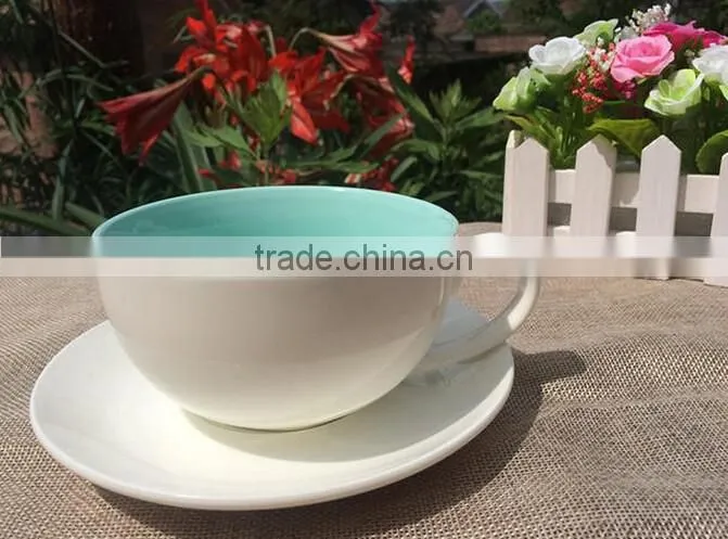 Haonai drinkware fine porcelain wholesale coffee cups and saucer set
