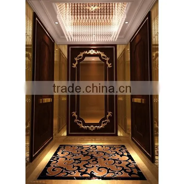Beautiful Color Etching Stainless Steel Interior Elevator Cabin Decoration