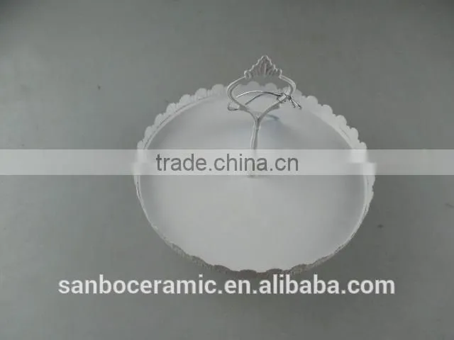 Metal Stand For Cake, 1 Tier Cake Stand for Wedding Banquet, White Wedding Cake Stand
