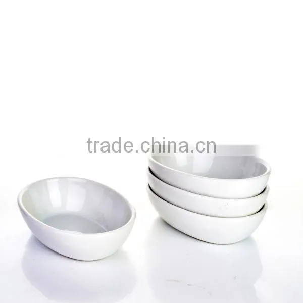 4 pcs of set white ceramic dinner pizza plates bulk packing
