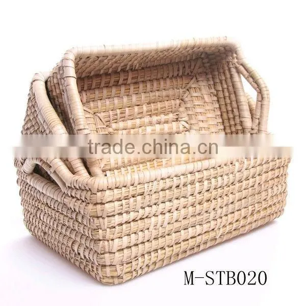 High quality straw basket with handle (factory supplier)