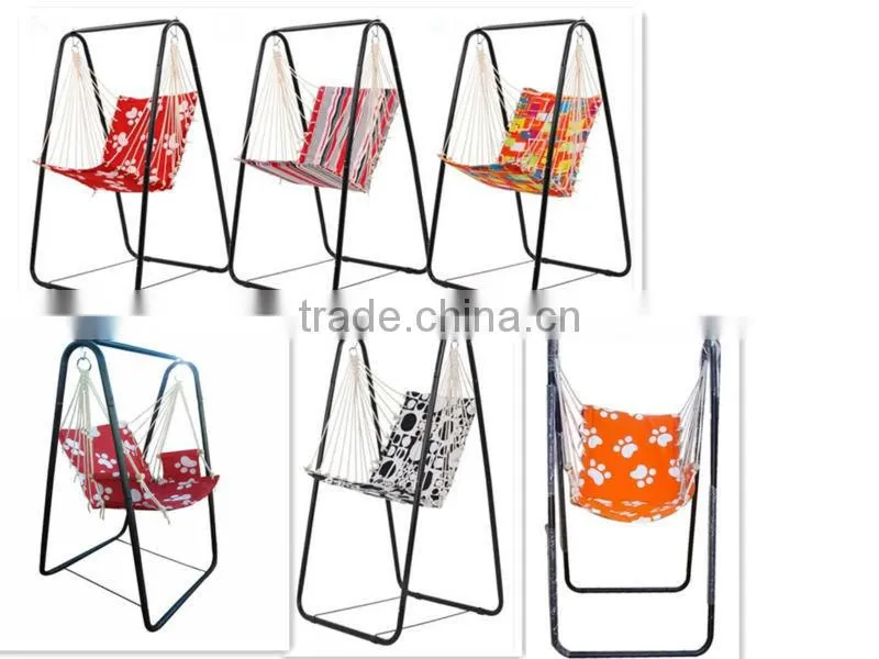 outdoor single seat swing chair with swing chair stand