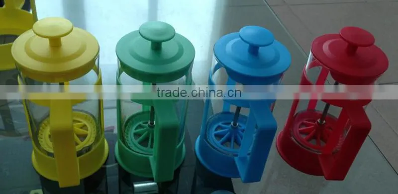 Unique design high quality hot-sale plastic coffee french press mug for various color.
