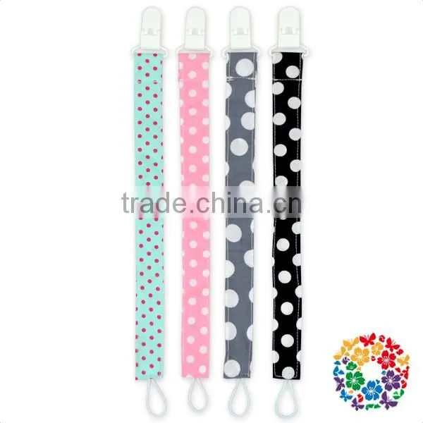 2016 wholesale cute owl print white pacifier holder clip