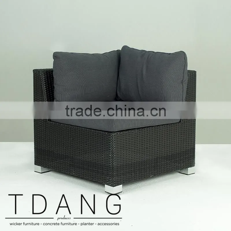 Kessler Wicker Sofa Corner with Cushion - Modulo Wicker Lounge Chair