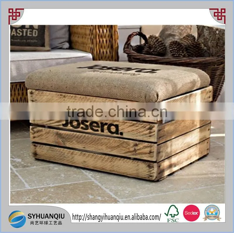 antique wood material and living room furniture type children wooden stool