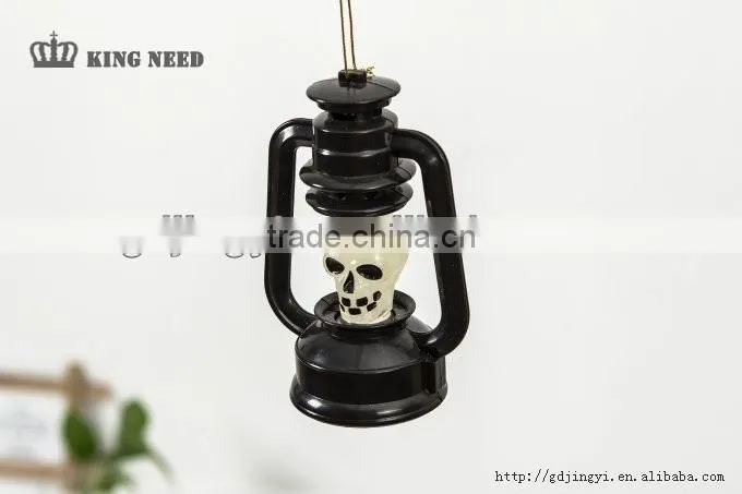 Modern small plastic LED skull table lamp halloween hanging decoration