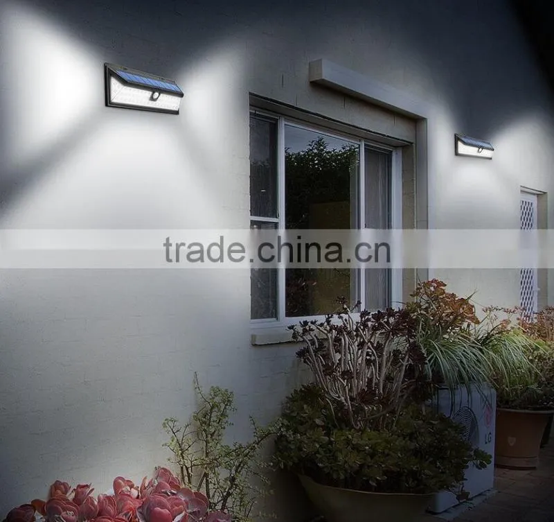 Bright 54LED Solar Power Led Wireless Security Waterproof solar street light for Diveway Patio Garden Path