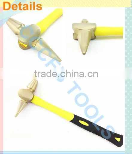 Non-sparking Aluminum Bronze Hammer Testing With Fiber Handle,Explosion-proof Testing Hammer,Nonsparking Hammers