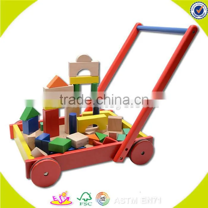 wholesale funny toddler wooden walker toy educational wooden walker toy bring fun best selling wooden walker toy W16E029