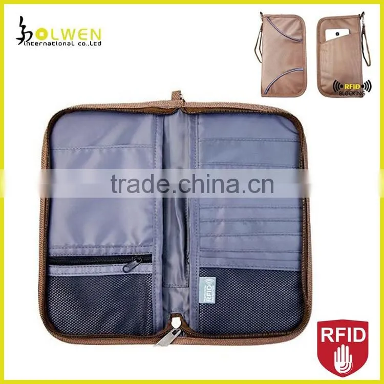 Passport Holder Organizer Travel Wallet RFID Blocking