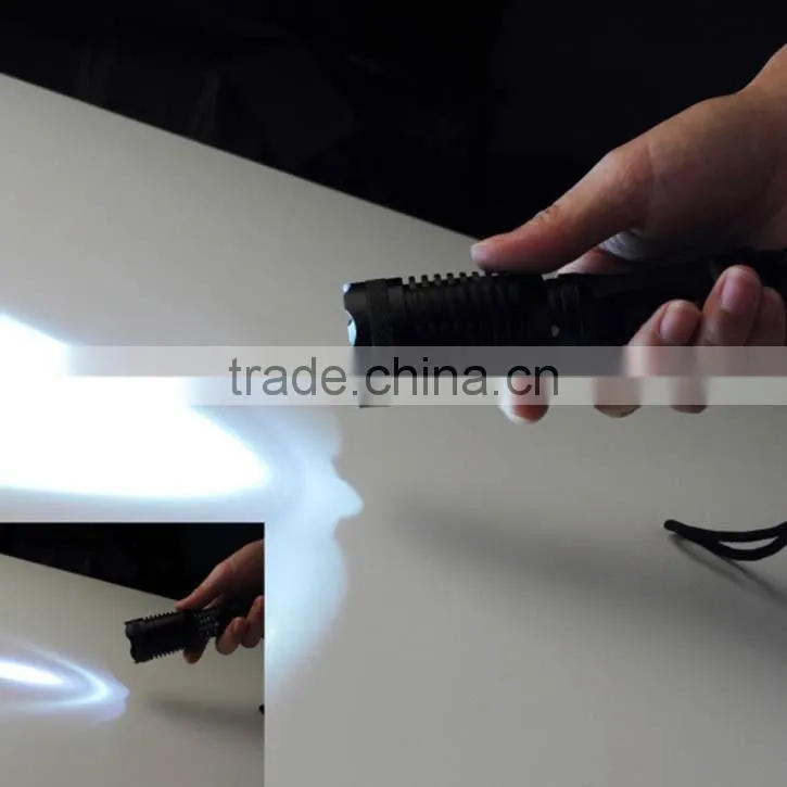 XML-T6 Light LED Flashlight Torch Zoomable 1600LM Flashlight Torch 18650 Battery Charger Holster Highlight Torch Flashlight
