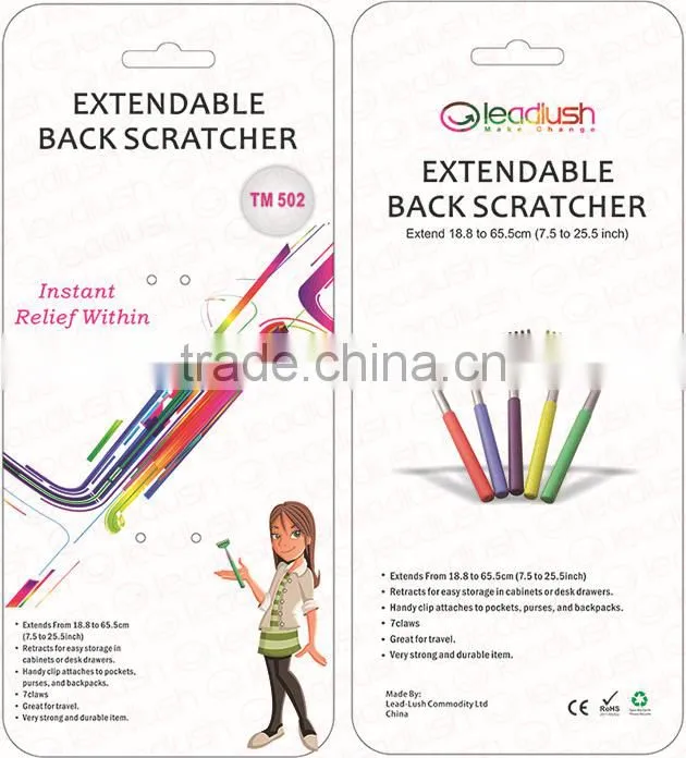 waves handle ,Extendable stainless steel back scratcher telescopic back scratcher