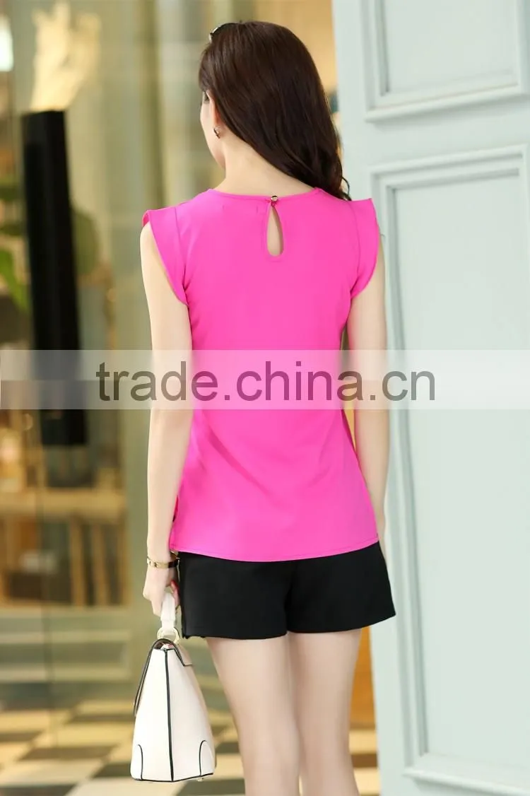 Women's Casual Loose Chiffon Vest Tank T Shirt Blouse Tops