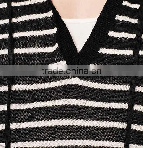 Maternity Stripe Knit Hoodie