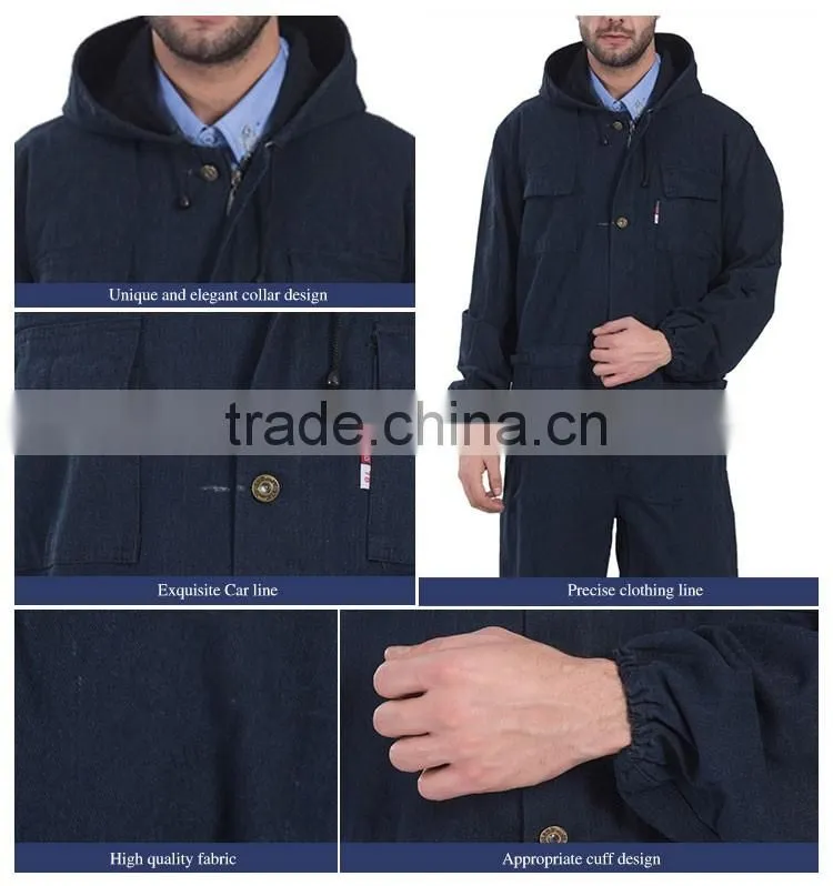Comfortable Navy Blue Winter Working Coverall In Workwear