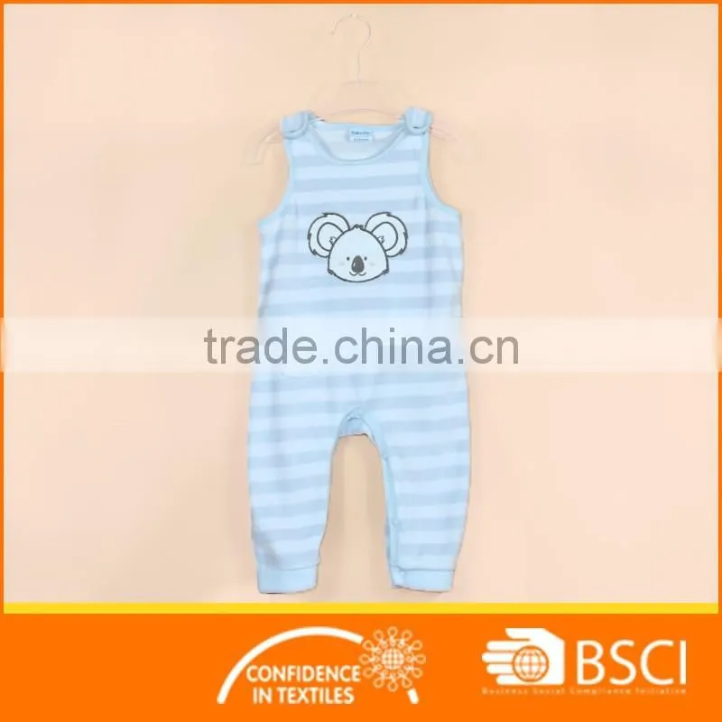 Interlock sleeveless Baby smocked romper