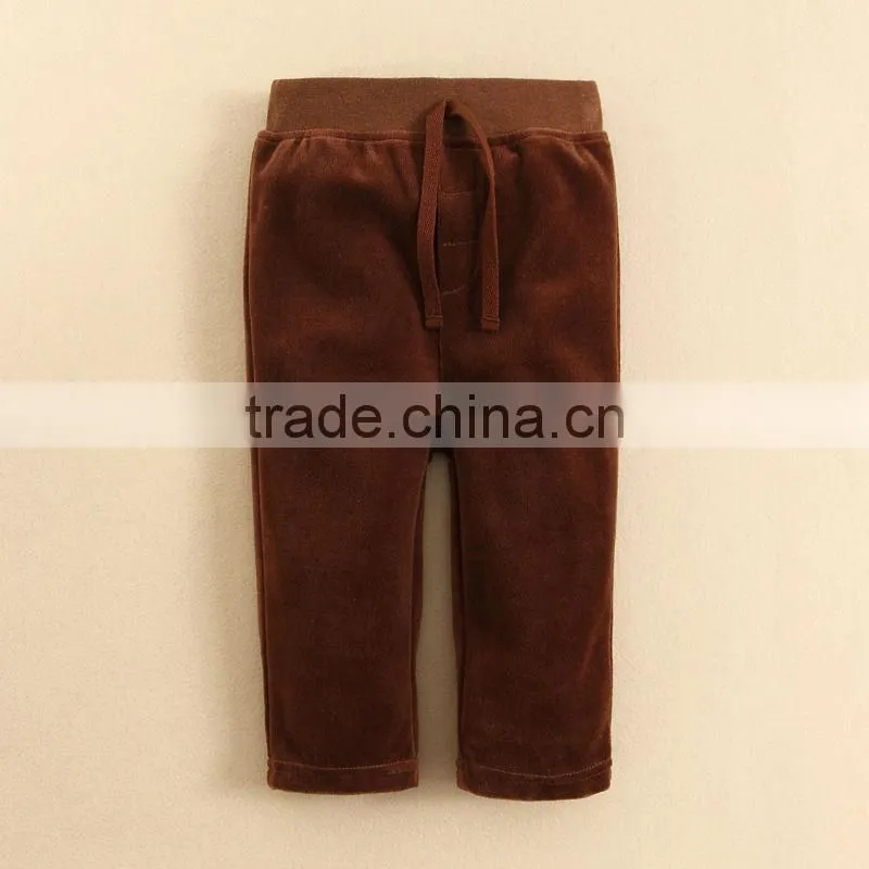 mom and bab 2014 baby clothes 100% polyester velvet pants