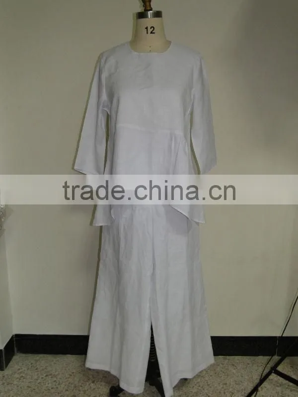 Elegant ladies white pant suits 2015