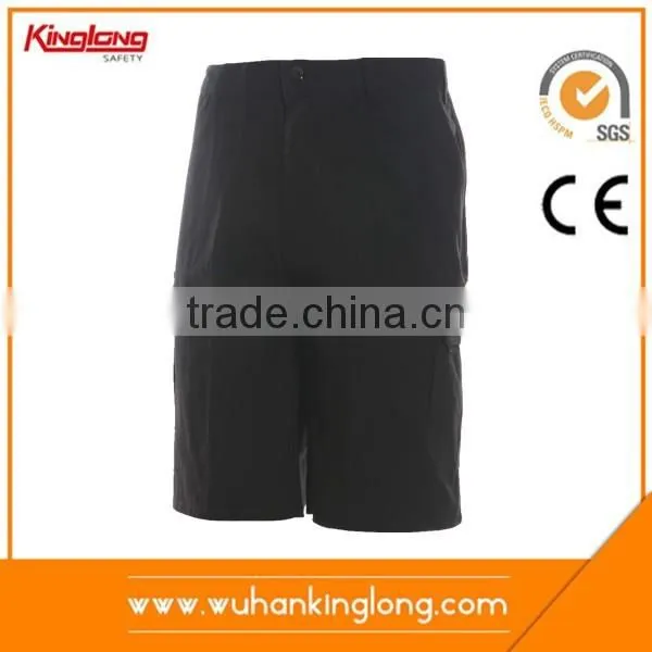Polycotton elastic waist trousers mens safety work uniform shorts