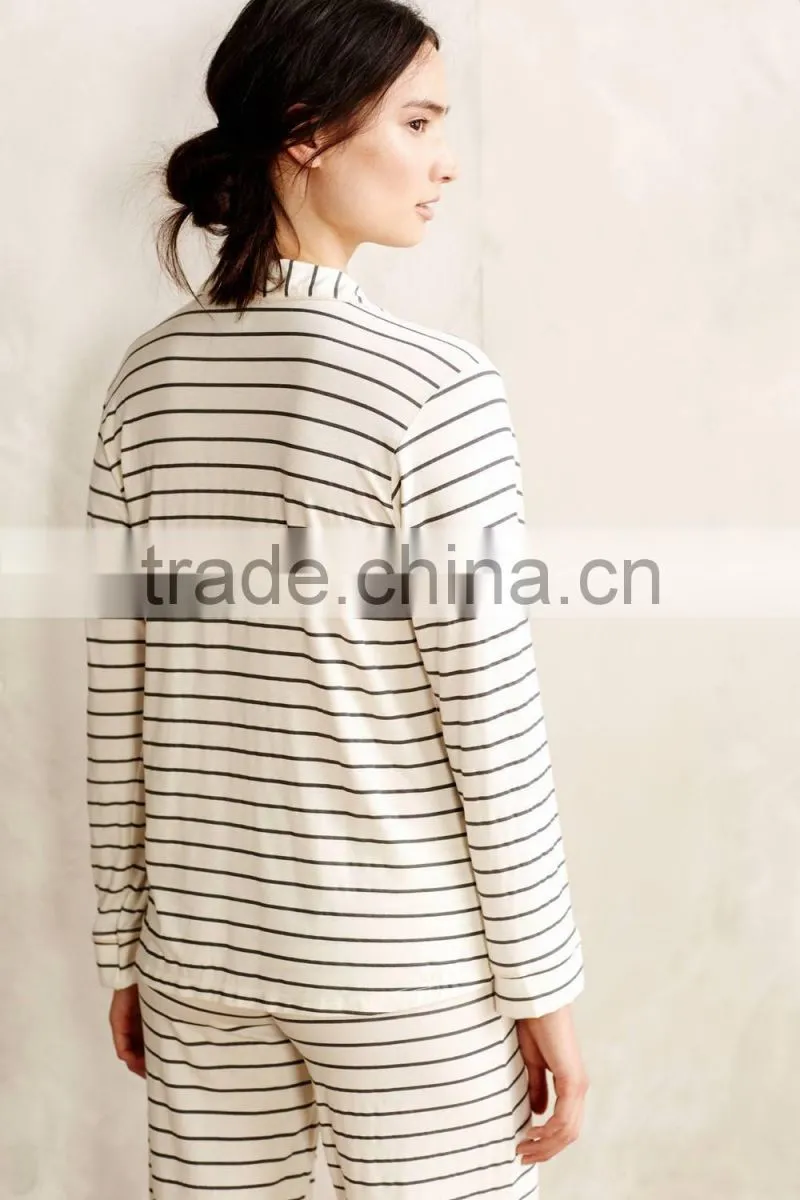 Black and white the-striped-pajamas sleep set