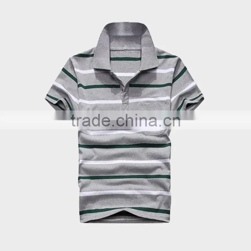 2015 Men's Bulk Polo Shirt With Block Stripe