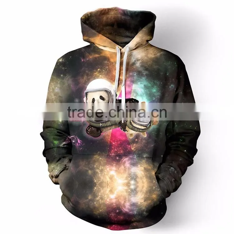 Wholesale Men's 100% Polyester Custom Your Own Design 3D Printed Sublimation Hoodie