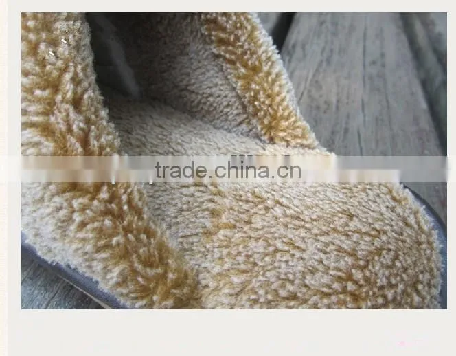 leather warm winter indoor slipper cow leather wholesale