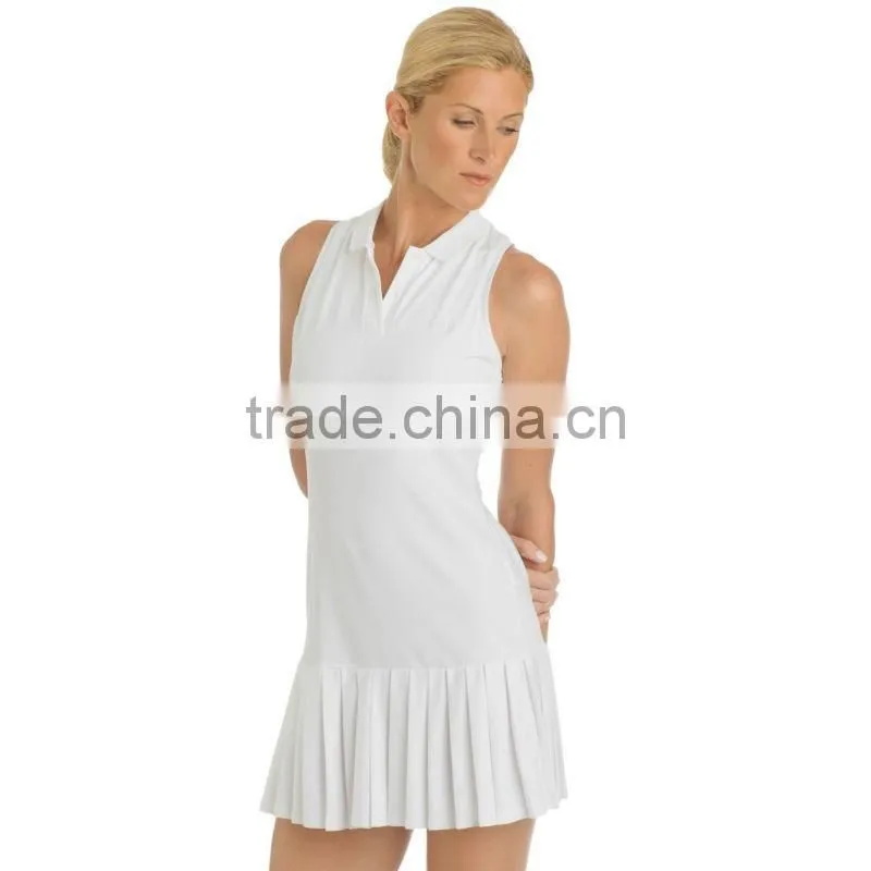 Custom woman Clothes Hot Sale Fashion Women's White Sexy Tennis Dresses