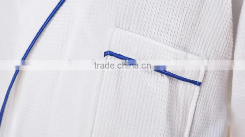 Luxury home and hotel cotton waffle bathrobe
