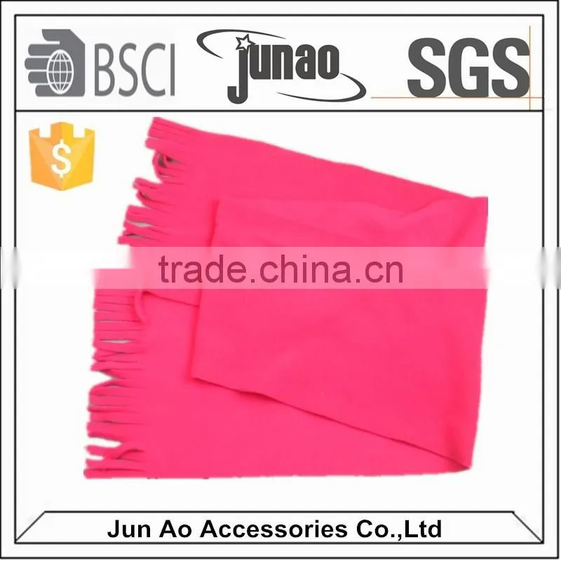 promotional gift scarf anti pilling brushed overlock polar fleece scarf