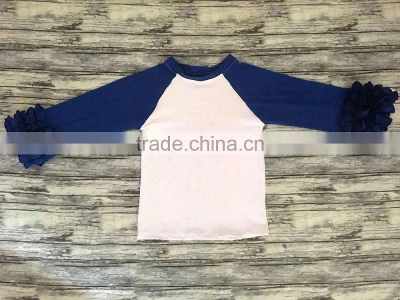 2017 easter Raglan kids shirt for baby girls icing sleeve t shirt 3/4 sleeve buny pattern spring fall t-shirt